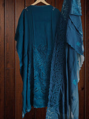 Graceful Modal Unstitched Suit With Embroidery & Laser Cut Detailing