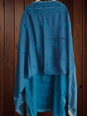 Graceful Modal Unstitched Suit With Embroidery & Laser Cut Detailing