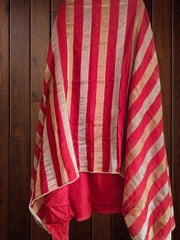 Maheshwari Silk Unstitched Suit with Zari Work and Banarasi Border