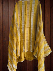 Maheshwari Silk Unstitched Suit with Zari Work and Banarasi Border