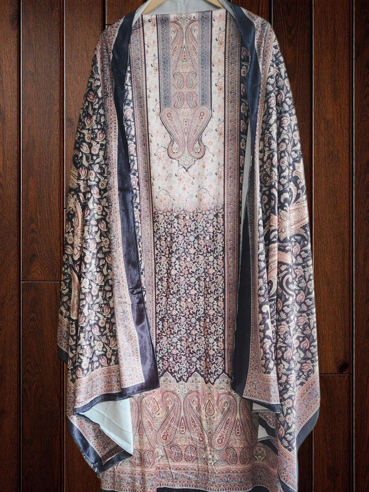 Winter Wear - Velvet Digital Printed Unstitched Suit