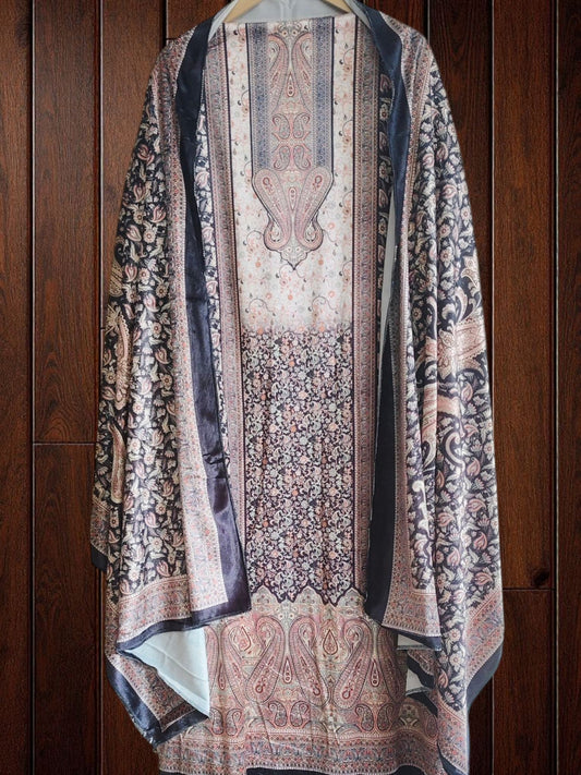 Winter Wear - Velvet Digital Printed Unstitched Suit