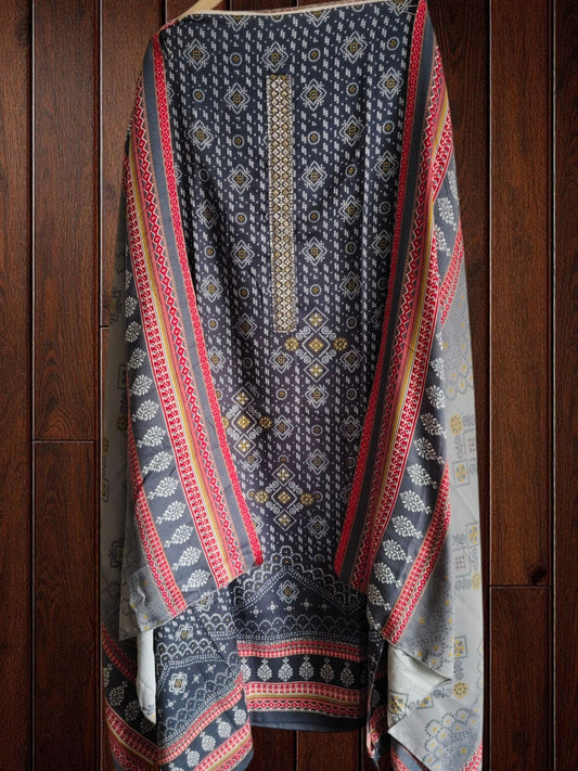 Winter Wear- Pashmina Digital Printed Unstitched Suit
