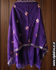 Mul Chanderi Pita & Thread Embroidered Unstitched Suit Set