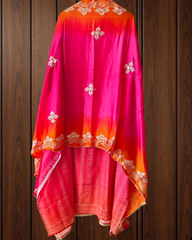 Premium Chinnon Ombre Suit Adorned with Gotta Work