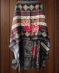 Artistic Muslin Digital Print Suit Adorned with Gotta Work