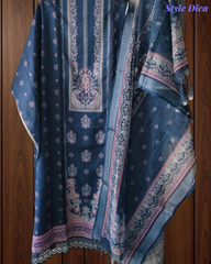 Linen Digital Printed Suit with Sarvoski Highlighting