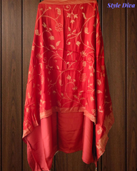 Crepe Partywear Suit with Zari and Pearl Detailing