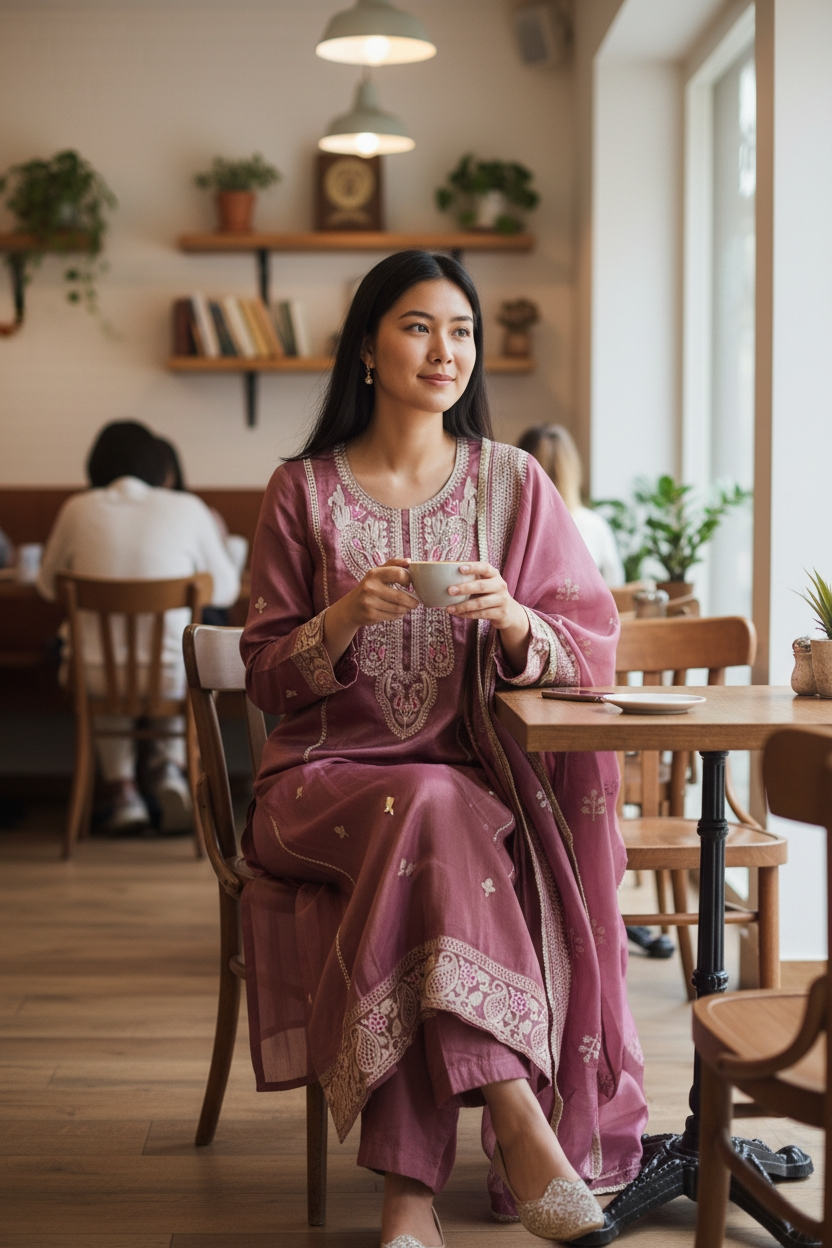 Radiant Shimmer Tissue Unstitched Suit with Exquisite Zari Embroidery