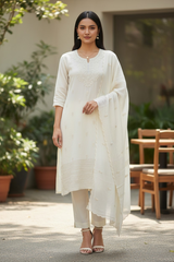 Premium Georgette Lucknowi Embroidery Unstitched Suit