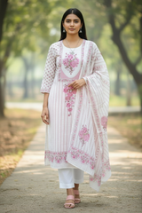 Linen Digital Printed Un-Stitched Suit with Sequin Highlighting and Linen Dupatta