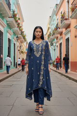 Pure Mul Chanderi Pita Work Embroidered Unstitched Suit with Dupatta