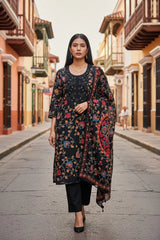 Pure Mul Cotton Chikankari Work Un-Stitched Suit with Digital Print Dupatta