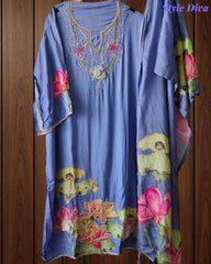 Pure Muslin 3D Jute Work Un-Stitched Suit with Digital Print Dupatta