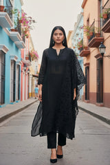 Mul Chanderi Appliqué Unstitched Suit with Mul Chanderi  Dupatta