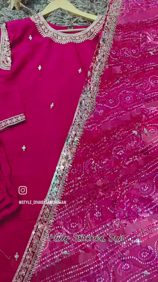 Fully Stitched Silk Suit