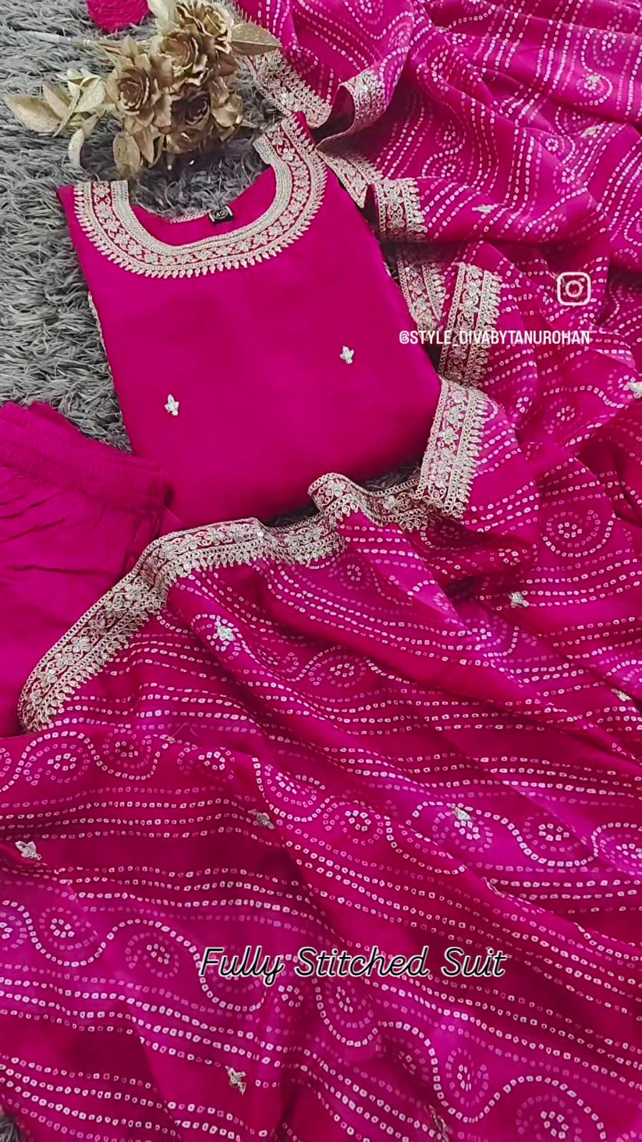 Fully Stitched Silk Suit