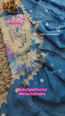 Muslin Zari work Suit