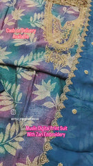 Muslin Zari work Suit
