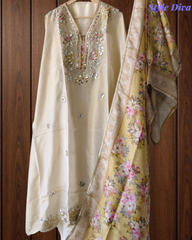 Radiant Shimmer Tissue Suit with Gotta Accents & Digital Dupatta