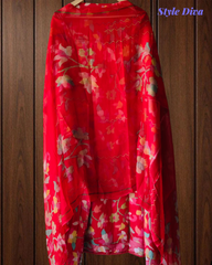 Pure Cotton Embroidered Digital Print Unstitched Suit Set