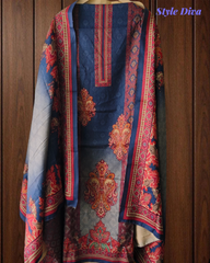 Winter Wear- Elegant Winter Pashmina Suit with Rich Digital Prints(black)