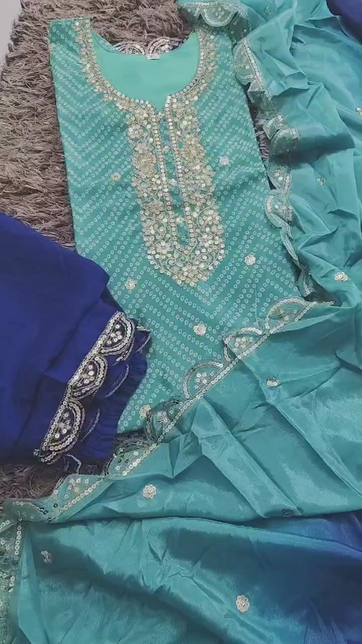 Fully Stitched Chinnon Suit