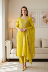 Mul Cotton Pita & Mukesh Work Unstitched Suit with Elegant Dupatta