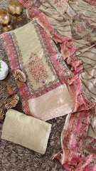 Crepe pakistani unstiched Suit