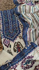 Muslin ikkat  Digital Print suit