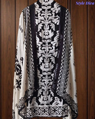 Cotton Digital Print Unstitched Suit with Bead Work and Mul Dupatta