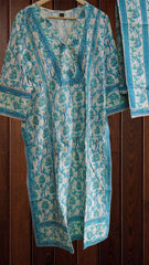 Cotton Printed Suit Set with zari  Work – Fully Stitched 3PC Set