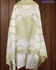 Pure Cotton Weaving Embroidery Unstitched Suit with Coordinated Dupatta