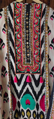 Muslin Digital Print Unstitched Suit with  High-Lighting pearl work n original mirror work