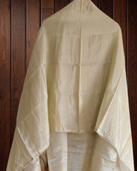 Shimmer Tissue semistitched Suit ivory colour