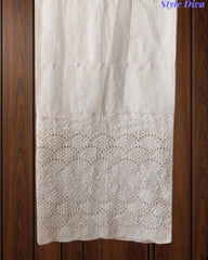 Pure Cotton Thread Embroidered Unstitched Suit with Embroidered Mul Cotton Dupatta and Chikankari Bottom
