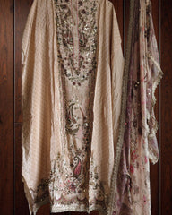Crepe  designer unstiched kurta with highlighting all over  rayon bottom chiffon dupatta with highlighting