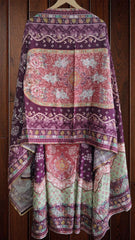 Muslin Digital Print Semi-Stitched Suit with leather  Work & gotta Lacing – 3 Pc Set