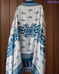 Cotton Digital Print Unstitched Suit with Bead Work and Mul Dupatta