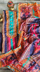 Graceful Glass Organza Kurta With Gotta Work Dupatta Semi-Stitched Suit Set