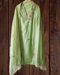 Modal unstiched kurta with hand embroidary on all over kurta rayon bottom n modal dupatta with hand work embroidery