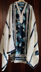 Pakistani pure rayon  crochia lacing suit
