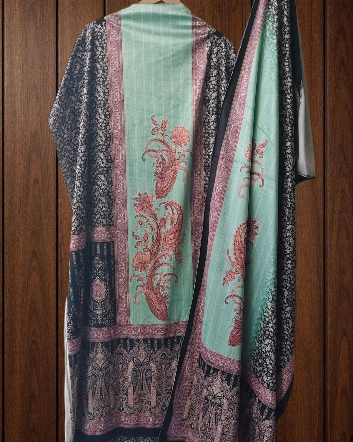 Winter Wear - Velvet Digital Printed Unstitched Suit