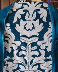 Cotton Digital Print Unstitched Suit with Bead Work and Mul Dupatta