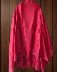 Graceful cut work Suit Set with Organza Embroidery Charm