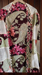 Pakistani PURE Cotton HAND WORK LACING UNSTITCHED SUIT