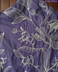 Pure Cotton Thread Embroidered Unstitched Suit with Embroidered Mul Cotton Dupatta and Chikankari Bottom