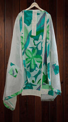 Pakistani Cotton Un STITCHED SUIT -GREEN MULTI-COLOR
