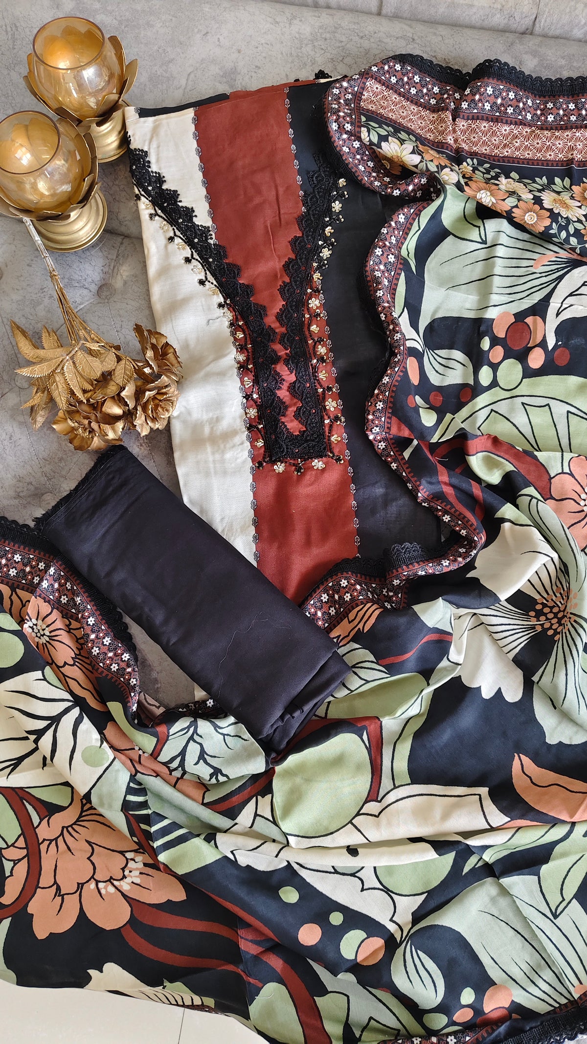 Pakistani Style Muslin Digital Print suit