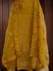 Elegant n beautiful tissue suit with parsi work kurta  dupatta n rayon bottom